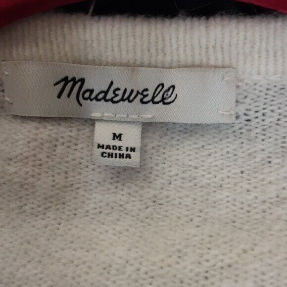 Madewell open cardigan women Knit  striped sweater M wool festival soft cozy y2k - Picture 3 of 7